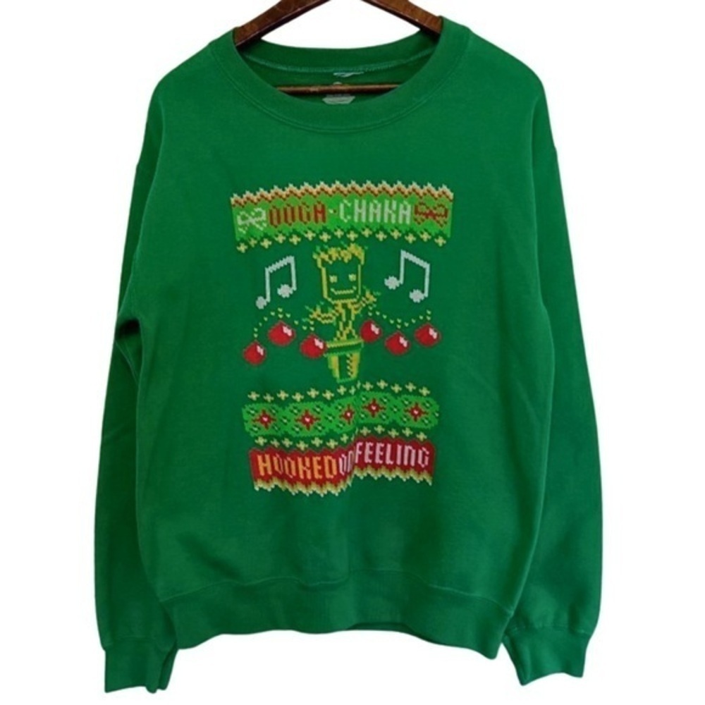 Green TeeFury Ugly Christmas Sweater Guardians of the Galaxy size Small - Picture 3 of 6